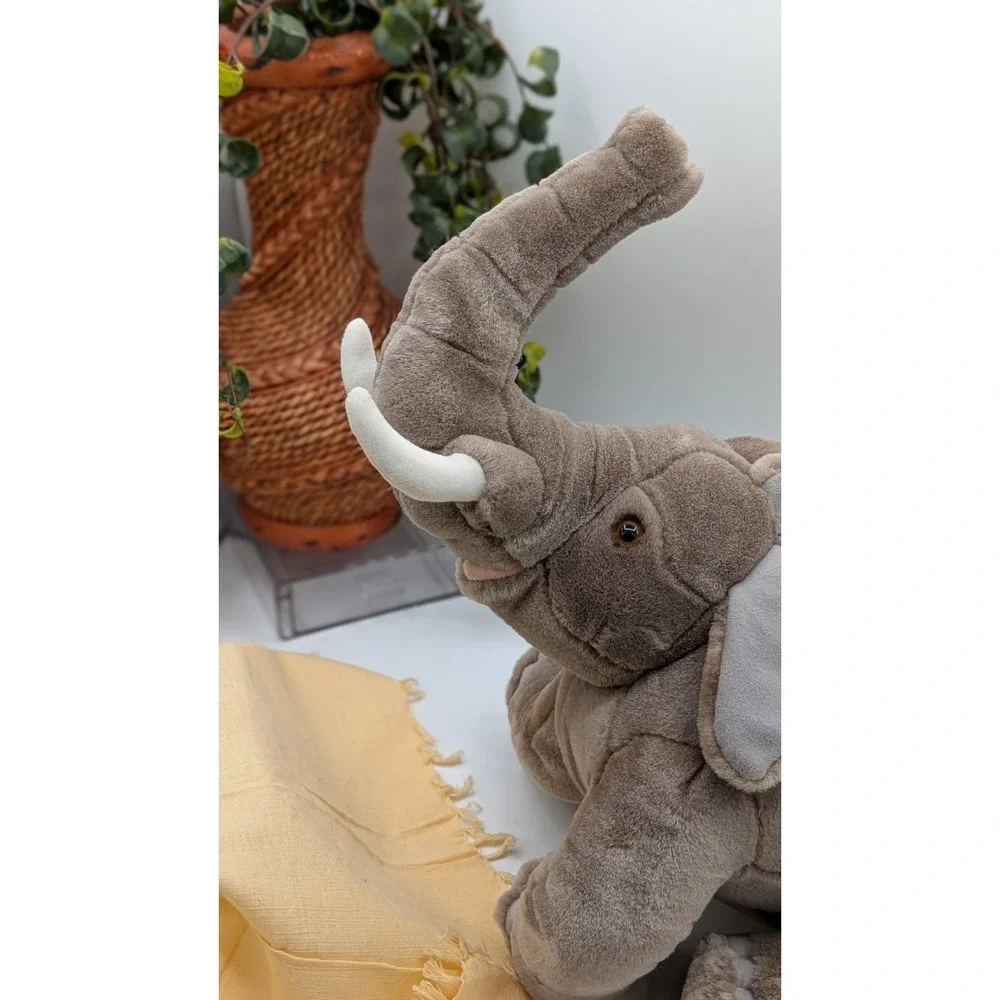 Conservation Collection Plush Elephant – Gray Stuffed Elephant Toy with Tag